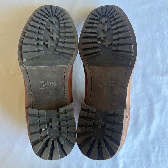 🌻SOLD Warfield and Grand Court Boot Lace Up Brown Leather 13 - Picture 9 of 12